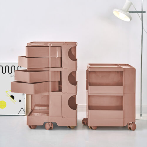 ArtissIn Storage Trolley Bedside Table 5 Tier Cart Boby Replica Pink - Image 10