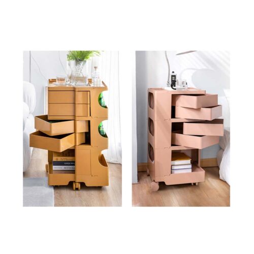 ArtissIn Storage Trolley Bedside Table 5 Tier Cart Boby Replica Yellow - Image 9