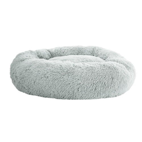 i.Pet Pet Bed Dog Cat 90cm Large Calming Soft Plush Light Grey - Image 2
