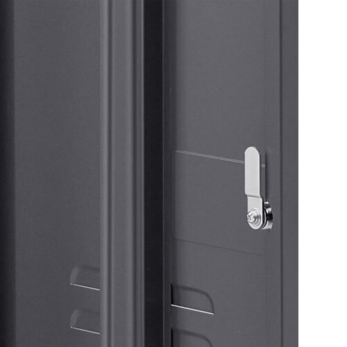 Artiss Bedside Table Metal Cabinet - Black - Image 6