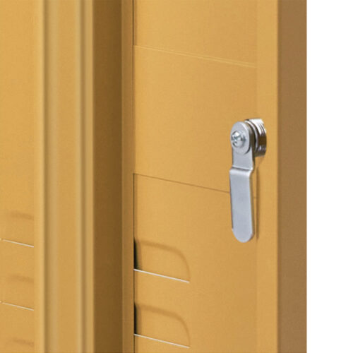 Artiss Bedside Table Metal Cabinet - Yellow - Image 6