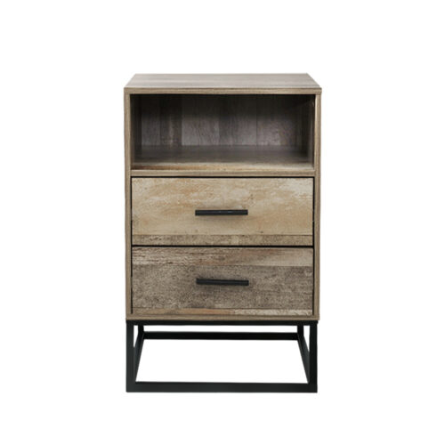 Artiss Bedside Table 2 Drawers with Shelf - BADAN - Image 3