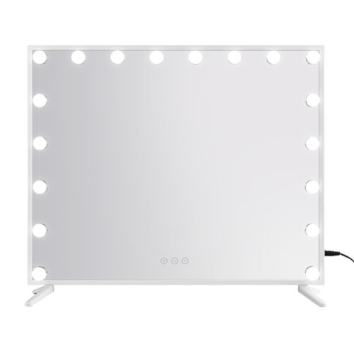 80x65cm Embellir Makeup Mirror Hollywood Vanity with LED Light White Frame - Image 3