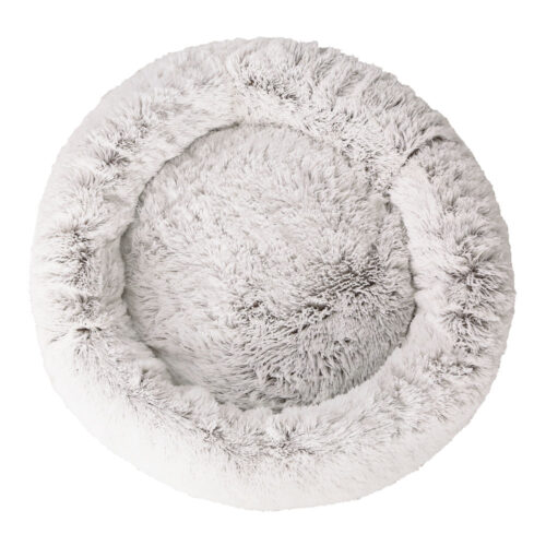 i.Pet Pet Bed Dog Cat 110cm Calming Extra Large Soft Plush White Brown - Image 3