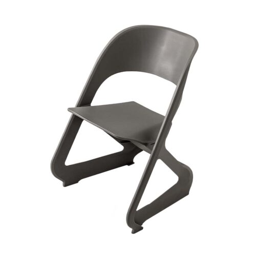 ArtissIn Set of 4 Dining Chairs Office Cafe Lounge Seat Stackable Plastic Leisure Chairs Grey - Image 2