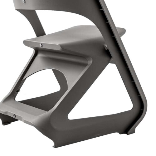 ArtissIn Set of 4 Dining Chairs Office Cafe Lounge Seat Stackable Plastic Leisure Chairs Grey - Image 5