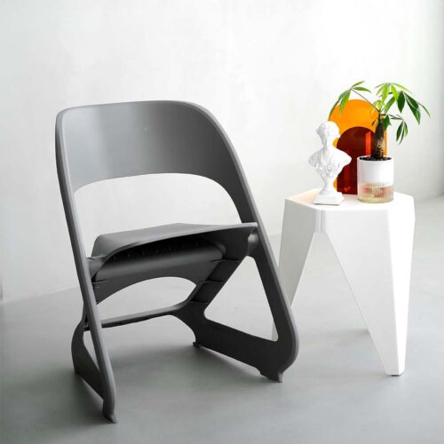 ArtissIn Set of 4 Dining Chairs Office Cafe Lounge Seat Stackable Plastic Leisure Chairs Grey - Image 9