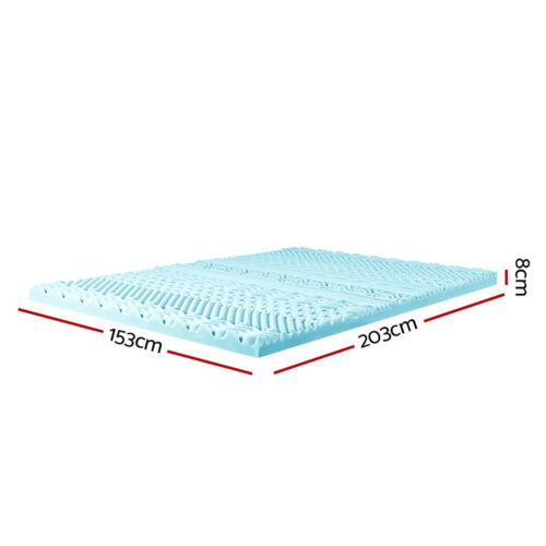 Giselle Bedding Memory Foam Mattress Topper 11-Zone 8cm Queen - Image 3