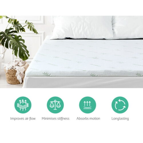 Giselle Bedding Memory Foam Mattress Topper 11-Zone 8cm Queen - Image 6