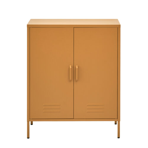 Artiss Buffet Sideboard Metal Cabinet - SWEETHEART Yellow - Image 3