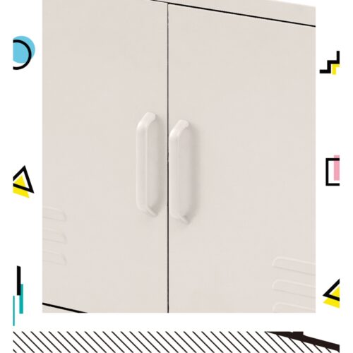 Artiss Buffet Sideboard Metal Cabinet - SWEETHEART White - Image 2