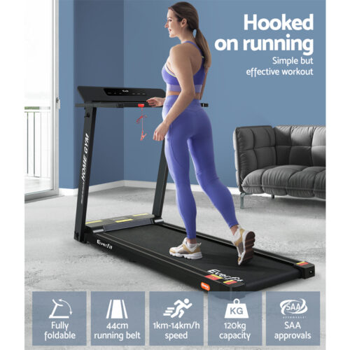 Everfit Treadmill Electric Home Gym Fitness Exercise Fully Foldable 450mm Black - Image 7