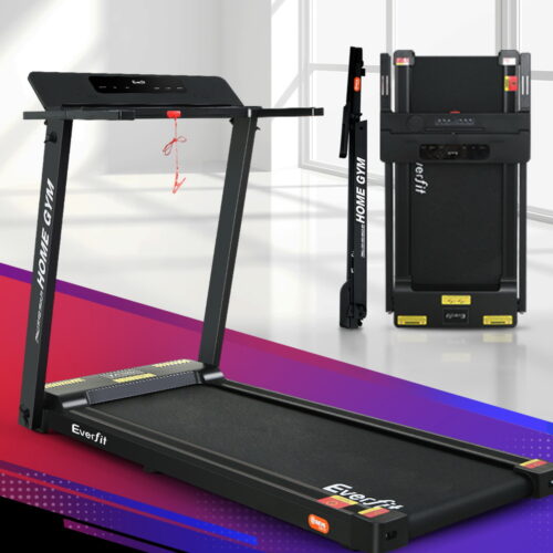 Everfit Treadmill Electric Home Gym Fitness Exercise Fully Foldable 450mm Black - Image 9
