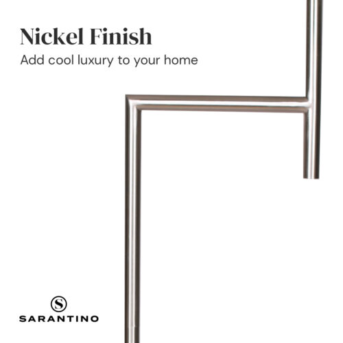 Sarantino Nickel Metal Arc Floor Lamp - Image 6