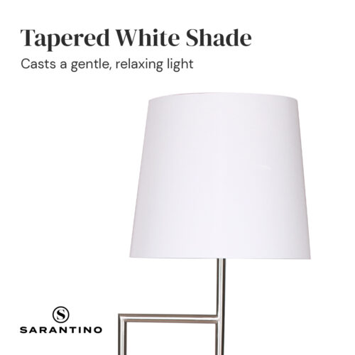 Sarantino Nickel Metal Arc Floor Lamp - Image 7