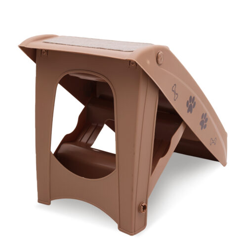 Furtastic 50cm Foldable Pet Step Ladder Stairs  Brown - Image 4