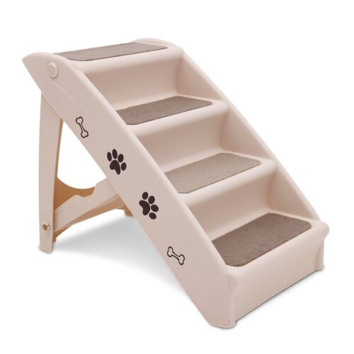 Furtastic 50cm Foldable Pet Step Ladder Stairs  White
