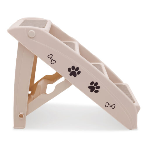 Furtastic 50cm Foldable Pet Step Ladder Stairs  White - Image 3