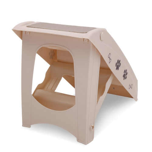 Furtastic 50cm Foldable Pet Step Ladder Stairs  White - Image 4