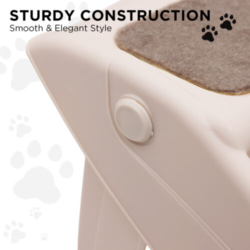 Furtastic 50cm Foldable Pet Step Ladder Stairs  White - Image 9