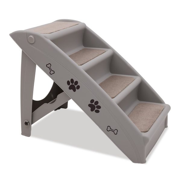 Furtastic 50cm Foldable Pet Step Ladder Stairs  Grey - Image 4