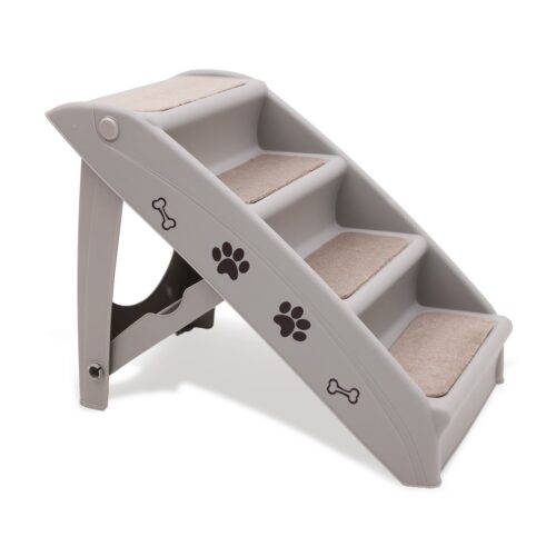 Furtastic 50cm Foldable Pet Step Ladder Stairs  Grey