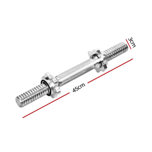 Everfit 45cm Dumbbell Bar Gym Home Exercise 150kg Capacity - Image 3