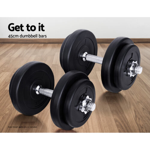 Everfit 45cm Dumbbell Bar Gym Home Exercise 150kg Capacity - Image 6