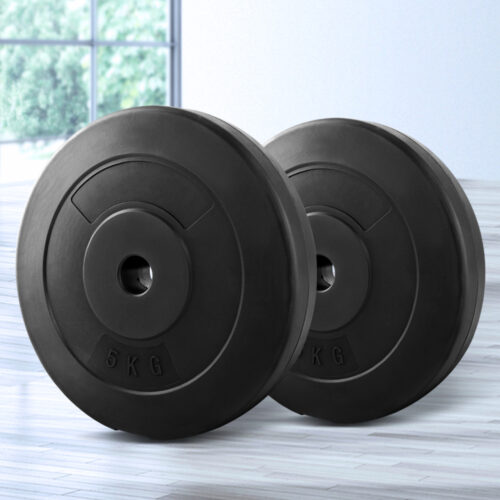 Everfit Weight Plates Standard 2X 5kg Barbell Plate Weight Lifting - Image 6