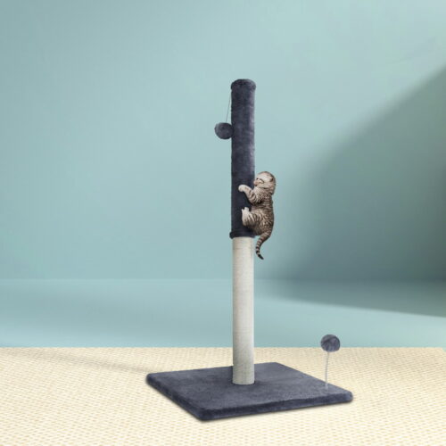 i.Pet Cat Tree 105cm Scratching Post Scratcher Tower Condo House Hanging toys Grey - Image 7