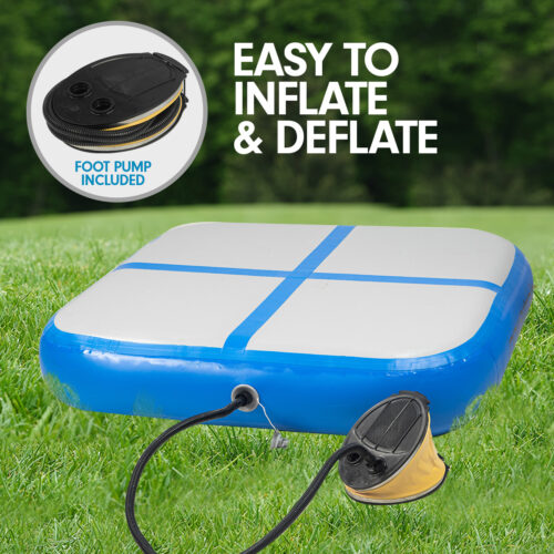 Powertrain 1m Air Inflatable Tumbling Mat Block  Blue - Image 5