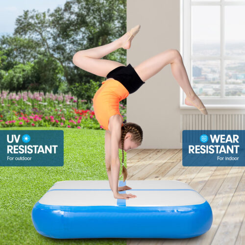 Powertrain 1m Air Inflatable Tumbling Mat Block  Blue - Image 8
