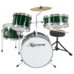 Karrera Childrens 4pc Drumkit  Green