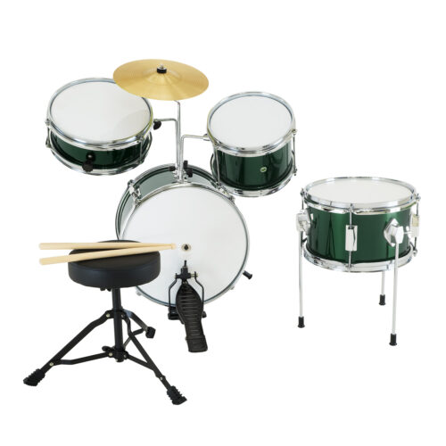 Karrera Childrens 4pc Drumkit  Green - Image 5