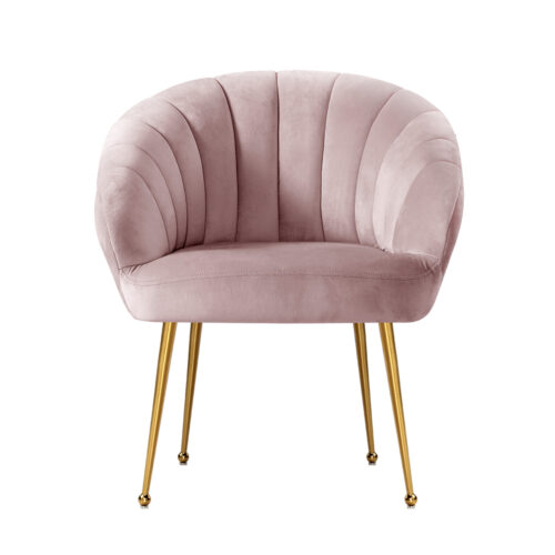 Artiss Armchair Velvet Pink Eloise - Image 3