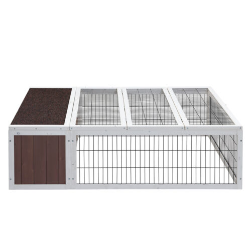 i.Pet Rabbit Hutch 124cm x 90cm x 35cm Chicken Coop Large Outdoor Wooden Run Cage House - Image 3