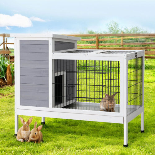 i.Pet Rabbit Hutch Chicken Coop 97cm x 49cm x 86cm Chicken Coop Large Run Wooden Outdoor Cage House - Image 7