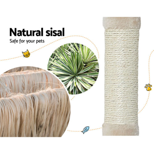 i.Pet Cat Tree 110cm Tower Scratching Post Scratcher Wood Condo House Bed Toys - Image 6