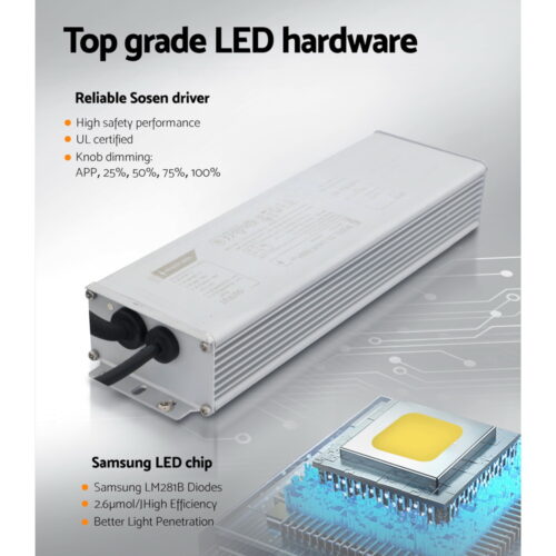 Green Fingers Max 2200W Grow Light LED Full Spectrum Indoor Plant All Stage Growth - Image 4