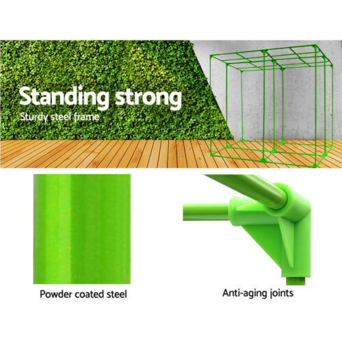 Green Fingers Grow Tent 200x200x200CM Hydroponics Kit Indoor Plant Room System - Image 7