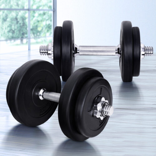 Everfit 20kg Dumbbell Set Weight Plates Dumbbells Lifting Bench - Image 9