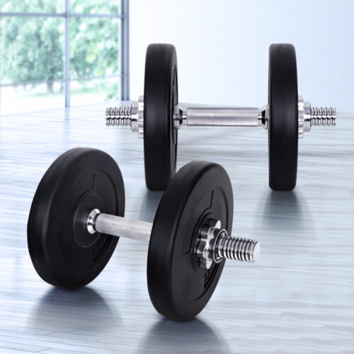 Everfit 15kg Dumbbell Set Weight Plates Dumbbells Lifting Bench - Image 9