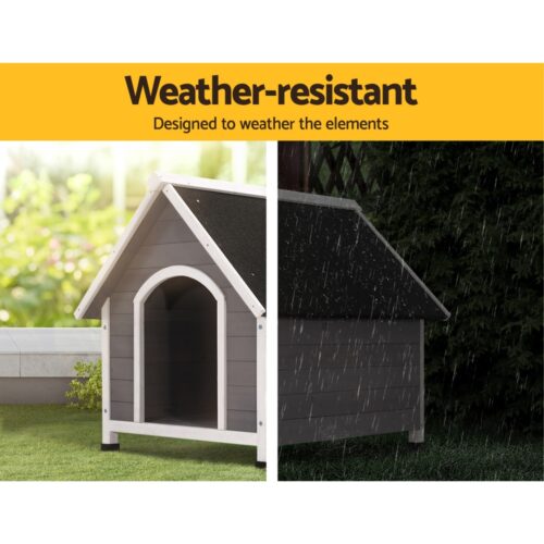 i.Pet Dog Kennel Wooden Large Outdoor House Indoor Puppy Pet Cabin Weatherproof - Image 6