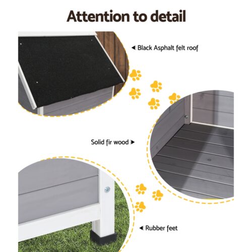 i.Pet Dog Kennel Wooden Large Outdoor House Indoor Puppy Pet Cabin Weatherproof - Image 7