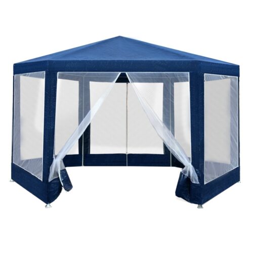 Instahut Gazebo?2x2m Marquee Wedding Party Tent Outdoor Camping Mesh Wall Canopy Shade Gazebos Navy - Image 2