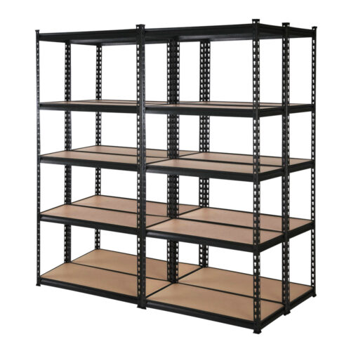 Giantz 4x1.8M Garage Shelving Warehouse Rack Pallet Racking Storage Shelve Black - Image 2