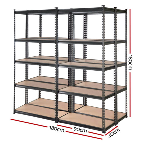 Giantz 4x1.8M Garage Shelving Warehouse Rack Pallet Racking Storage Charcoal - Image 3