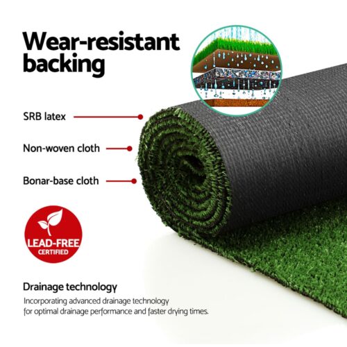 Prime Turf 2x10m Artificial Grass Synthetic Fake 20SQM Turf Lawn 17mm Tape - Image 12