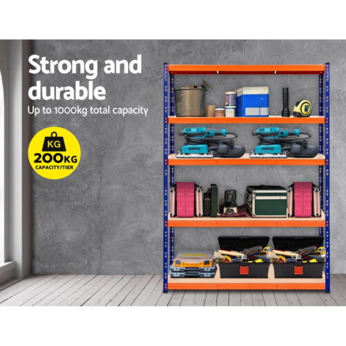 Giantz 2.4Mx1.8M Garage Shelving Warehouse Rack Pallet Racking Storage Blue - Image 6