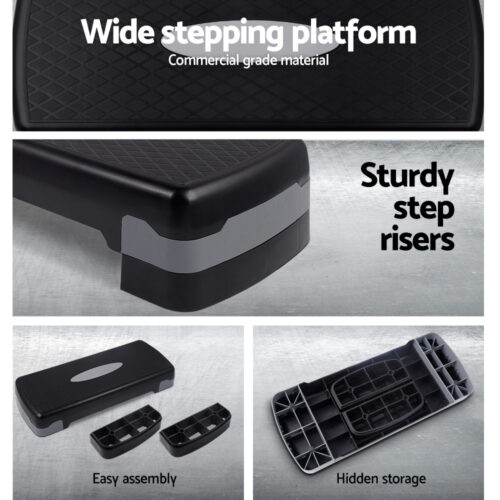 Everfit Aerobic Step Exercise Stepper Steps Home Gym Fitness Block Bench Riser - Image 12